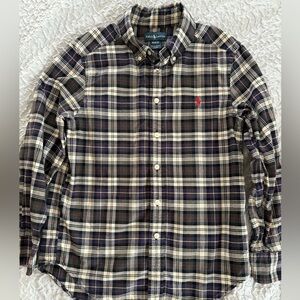 Polo by Ralph Lauren Kids Plaid Shirt - Black, White, and Navy